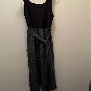 Black and Green Polka Dot Dress